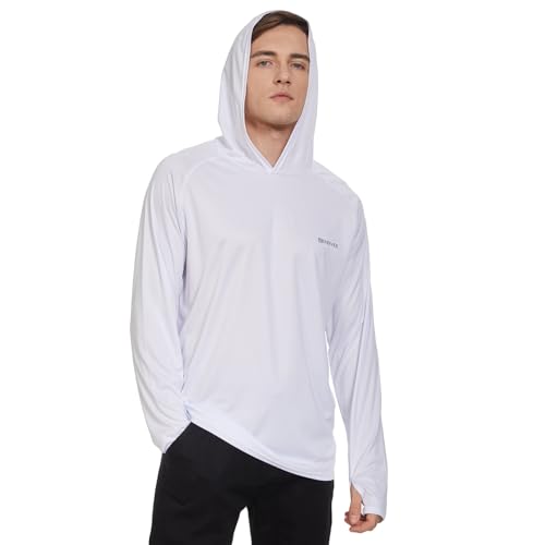 HUAKANG Herren Kapuzenpullover Shirt Langarm Rashguard Sonnenschutz UPF50+ UV Schutz Shirt Pullover Langarm Hoodie für Angeln Rash Guard Surfen 0610-1-White-2XL HUAKANG Herren Kapuzenpullover Shirt Langarm Rashguard Sonnenschutz UPF50+ UV Schutz Shirt Pullover Langarm Hoodie für Angeln Rash Guard Surfen 0610-1-White-2XL von HUAKANG