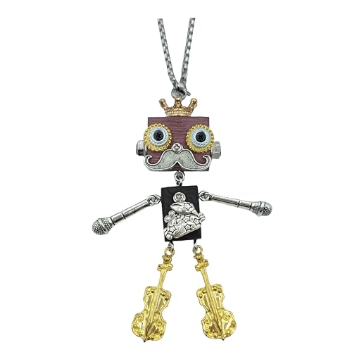 Steampunk Holz Roboter Sternzeichen Halskette - Handgefertigter Punk-Stil Anhänger für Männer & Frauen - 12 Horoskopzeichen Geschenk - Einzigartiger Holzschmuck für Geburtstage & Modeliebhaber Steampunk Holz Roboter Sternzeichen Halskette - Handgefertigter Punk-Stil Anhänger für Männer & Frauen - 12 Horoskopzeichen Geschenk - Einzigartiger Holzschmuck für Geburtstage & Modeliebhaber von HUALAHUALA