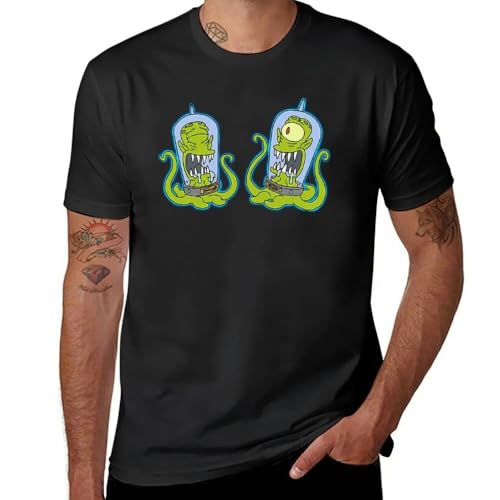 Kang and Kodos T-Shirt Oversized t Shirts Black t Shirt tees Mens Graphic t-Shirts Funny Black XL von HUAMER