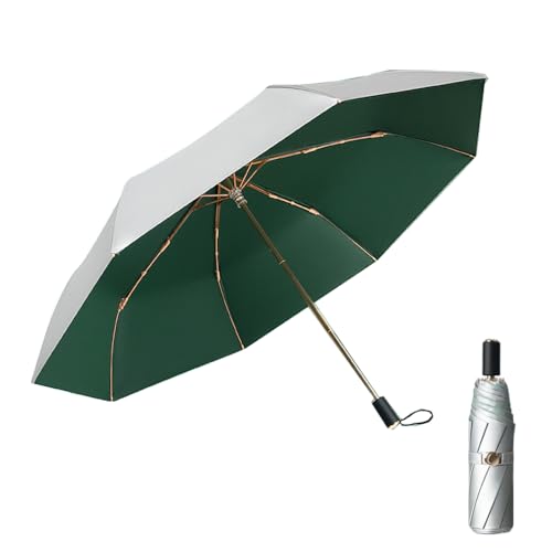 HUAMu Regenschirm, UV-Schutz, 99,9 % UV-Schutz, Golf-Regenschirm, dunkelgrn von HUAMu