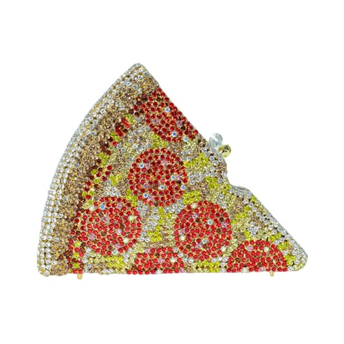 Lustige 3D-Pizza-Kristall-Clutch, Lebensmittel-Strass-Abendtasche, niedliche Partytasche für Frauen, Cocktail-Geldbörse, Rund, rot Lustige 3D-Pizza-Kristall-Clutch, Lebensmittel-Strass-Abendtasche, niedliche Partytasche für Frauen, Cocktail-Geldbörse, Rund, rot von HUANG ZHUANG