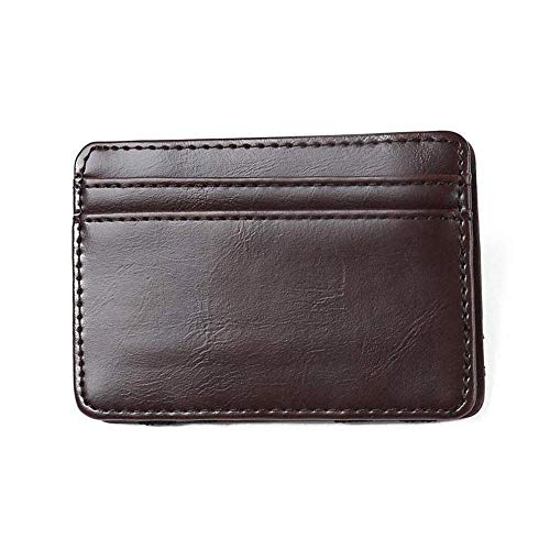 Herren Magie Brieftasche Magic Wallet Geldklammer Slim Pocket Kreditkartenhalter Dünne Mini Kleine Kurze PU Leder Einfache Bifold Faltbare Brieftasche von HUANG