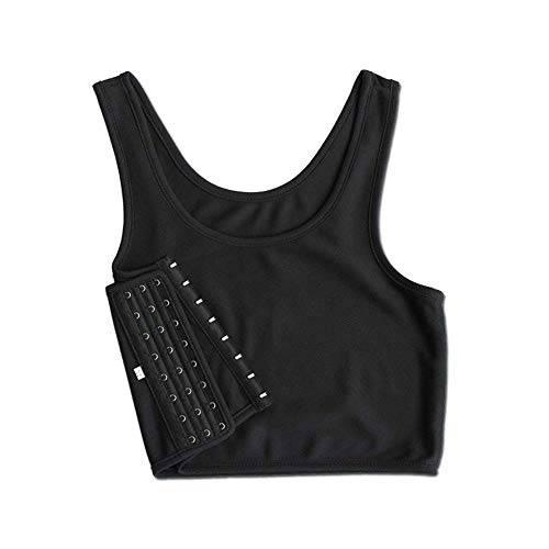 Frauen Brust Binder Haken Korsett Slim Fit Träger Tank BH Flache Kurze Weste Top Sportbekleidung Sportswear für Lesben Tomboy Trans von HUANGA