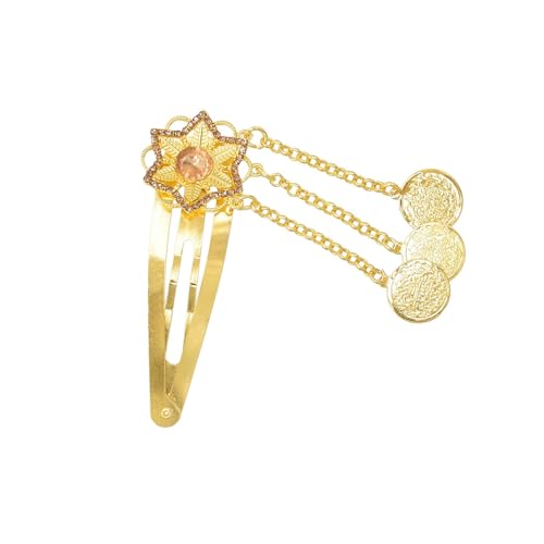 HUANGANG Eleganter Haarschmuck aus Legierung mit goldenen Quasten und funkelnden Strasssteinen für Partys und Feiern von HUANGANG