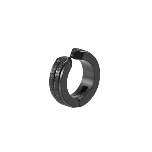 2 Stück - Europa und Amerika haben keine durchbohrten Edelstahl-Ohrclips mit schlichter Persönlichkeit, mattierter Schmuck für Männer und Frauen von HUANGBONIG