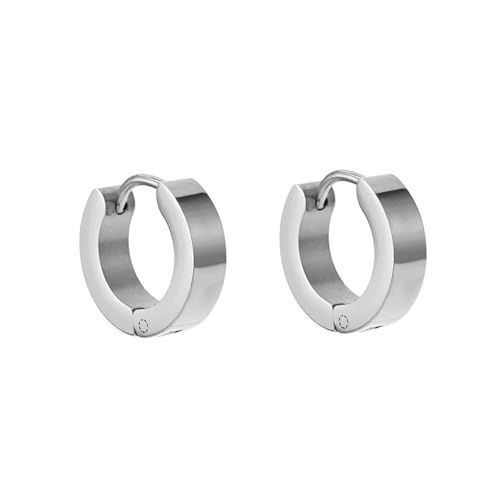 2 Stück - Europäischer Punk-Trend, Edelstahl-Ohrclip, gebogene Oberfläche, exquisiter Schmuck von HUANGBONIG