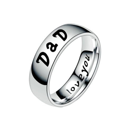 HUANGBONIG 2 Stück – Einfach, kreativ, Persönlichkeit, exquisiter Titanring, 13(th) von HUANGBONIG