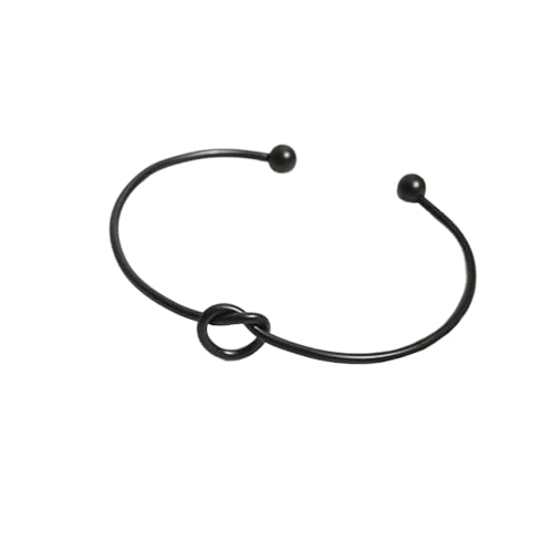 HUANGBONIG 2 Stück - Europäische und amerikanische Damen-Armband mit einfachem Liebesknoten, zartes Öffnungsarmband, Metall von HUANGBONIG