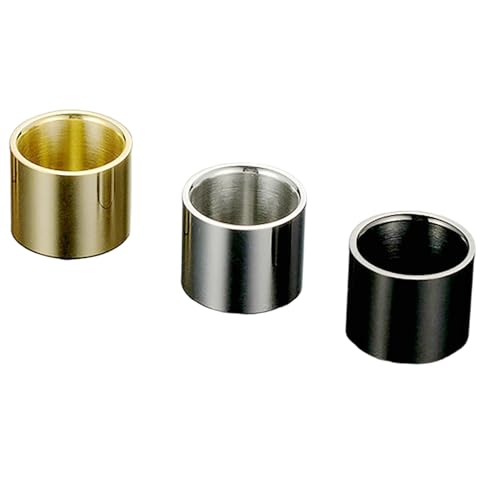 HUANGBONIG 2 Stück – Europäische und amerikanische Herren-Ring, lässiges Gesicht, 18 mm breit, Titan, Nr. 6, Metall von HUANGBONIG