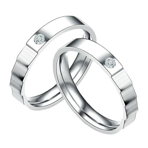 HUANGBONIG 2 Stück – Japanischer und koreanischer Damen-Diamant-Titan-Ring HUANGBONIG 2 Stück – Japanischer und koreanischer Damen-Diamant-Titan-Ring von HUANGBONIG
