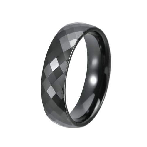 HUANGBONIG 2 Stück Keramik-Diamant-Ring, kratzfest, exquisiter schwarzer Ring, No. 9 von HUANGBONIG