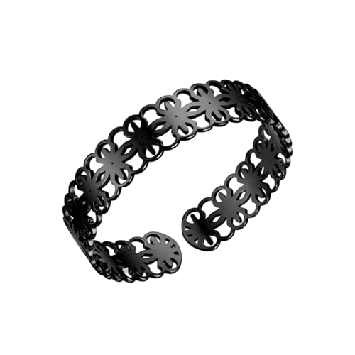 HUANGBONIG 2 Stück - Koreanisches Damen-Armband, verstellbar, Titan, Metall von HUANGBONIG