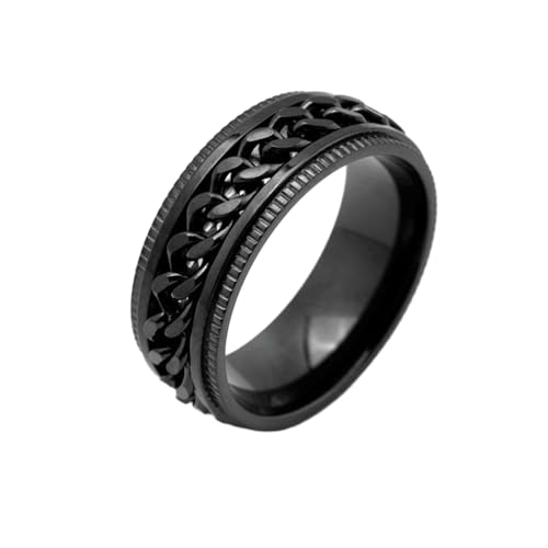 HUANGBONIG 2 Stück – einfacher und drehbarer Herren-Ring aus Titanstahl in Europa und Amerika, No.8 HUANGBONIG 2 Stück – einfacher und drehbarer Herren-Ring aus Titanstahl in Europa und Amerika, No.8 von HUANGBONIG