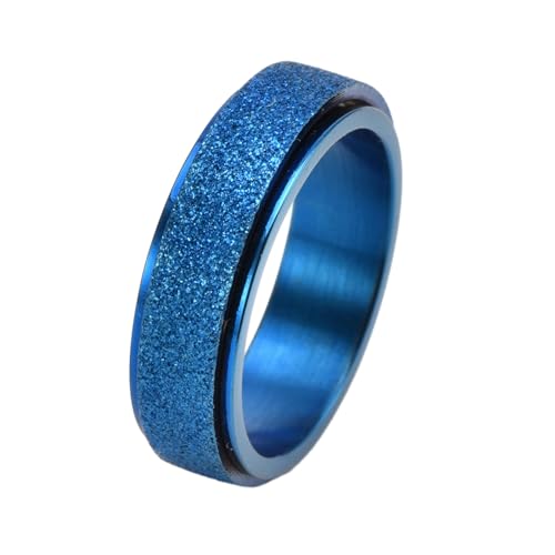 HUANGBONIG 2 Stück - personalisierter Titan-Ring für Damen und Herren, matt, drehbar, für Liebhaber, 11(th) von HUANGBONIG