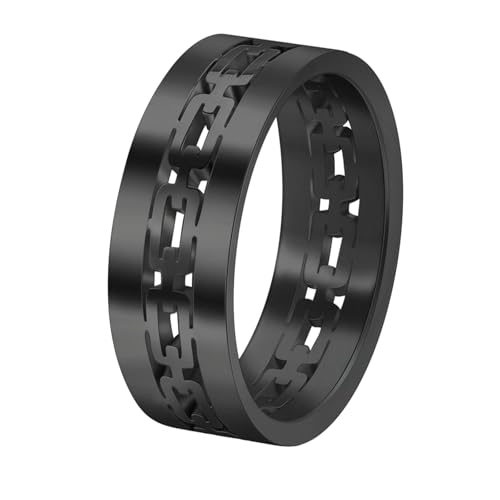 HUANGBONIG 2 x Herren-Hohlkettenring, personalisierbar, europäischer und amerikanischer Edelstahlschmuck, No. 7 HUANGBONIG 2 x Herren-Hohlkettenring, personalisierbar, europäischer und amerikanischer Edelstahlschmuck, No. 7 von HUANGBONIG