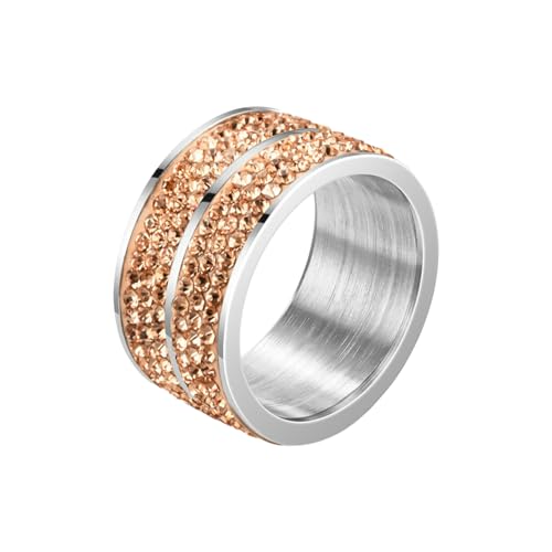 HUANGBONIG 2PC - Europäische und amerikanische Männer sind einfach und exquisit.Sechs Reihen Titanstahl sind voller Diamantringe, 10(th) von HUANGBONIG