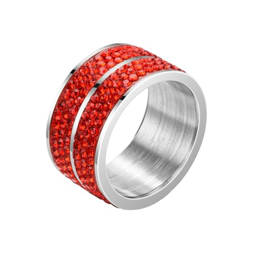 HUANGBONIG 2PC - Europäische und amerikanische Männer sind einfach und exquisit.Sechs Reihen Titanstahl sind voller Diamantringe, No.7 von HUANGBONIG