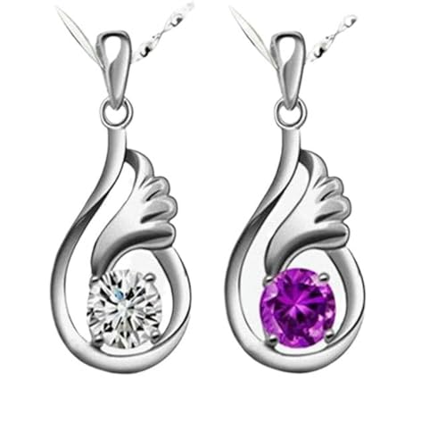 HUANGBONIG Damen-Anhänger mit Flügelzirkon, koreanischer Stil, vielseitiger Schmuck von HUANGBONIG