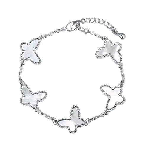 HUANGBONIG Damen-Armband, exquisites Design, Schmetterling, natürliches weißes Muschel-Design, Temperament-Schmuck, Bai Bei von HUANGBONIG