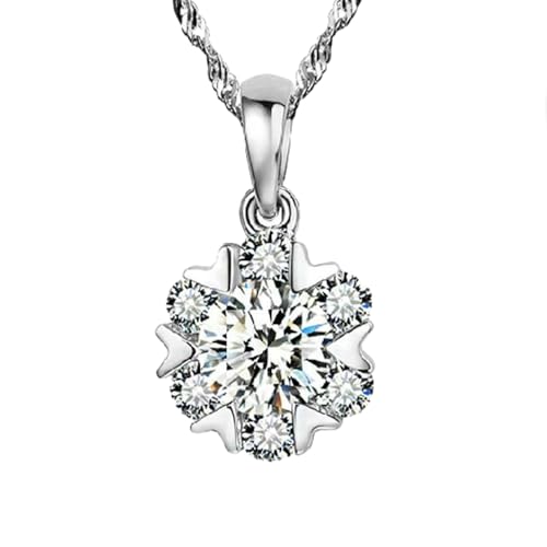 HUANGBONIG Damen-Halskette mit koreanischem Schneeflocken-Motiv, kreativ, modisch, vielseitig von HUANGBONIG