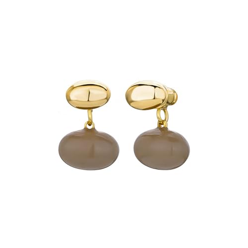 HUANGBONIG Damen-Ohrringe, Metall, exquisite französische Retro-Ohrringe, Braun von HUANGBONIG