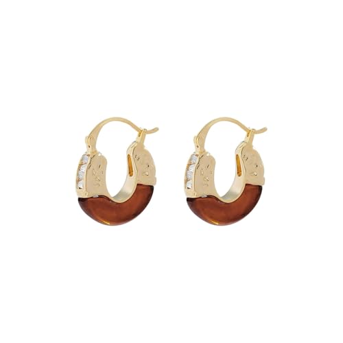 HUANGBONIG Damen-Ohrschnalle, schlicht, Zirkonia, geometrisches Temperament, Rot HUANGBONIG Damen-Ohrschnalle, schlicht, Zirkonia, geometrisches Temperament, Rot von HUANGBONIG