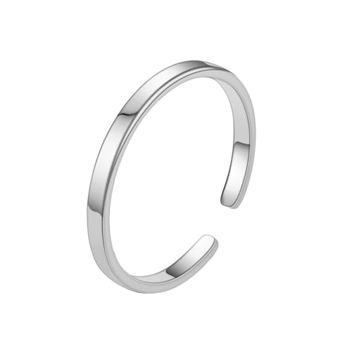 HUANGBONIG Damen-Ring aus Titanstahl mit einfachem durchbrochenem Design, Metall HUANGBONIG Damen-Ring aus Titanstahl mit einfachem durchbrochenem Design, Metall von HUANGBONIG