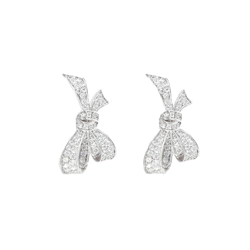 HUANGBONIG Diamant-Schleifenohrringe, kreative Persönlichkeit, einfache Ohrringe von HUANGBONIG