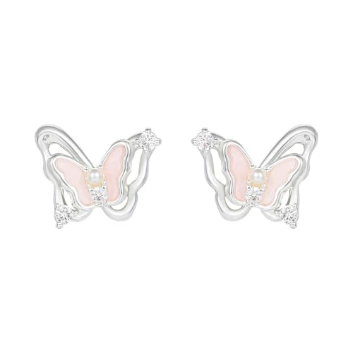 HUANGBONIG E15954E Damen-Ohrringe mit rosa Schmetterlingen von HUANGBONIG