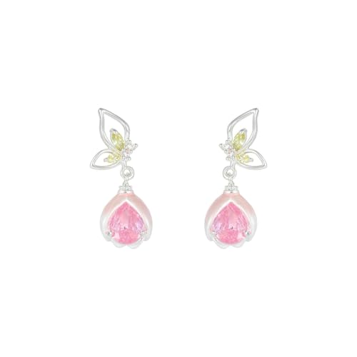 HUANGBONIG Einfache, exquisite und vielseitige Damen-Ohrringe in frischem Rosa -FE02560E von HUANGBONIG