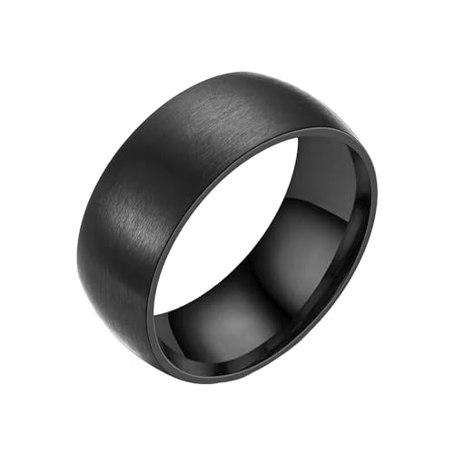 HUANGBONIG Einfacher exquisiter Ring aus Edelstahl in Europa und den Vereinigten Staaten, No.6, Metall von HUANGBONIG