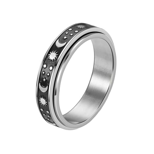 HUANGBONIG Europa, Amerika, Männer und Frauen sind einfach, kreativ und exquisit.Titanstahl rotierender Mondring., No.5. HUANGBONIG Europa, Amerika, Männer und Frauen sind einfach, kreativ und exquisit.Titanstahl rotierender Mondring., No.5. von HUANGBONIG