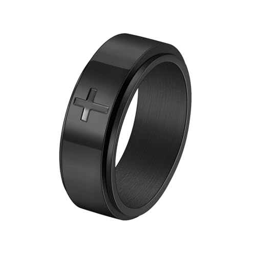 HUANGBONIG Europa und Amerika, einfacher Titanstahl, drehbar, Kreuzdruckentlastungsring, 13(th) von HUANGBONIG