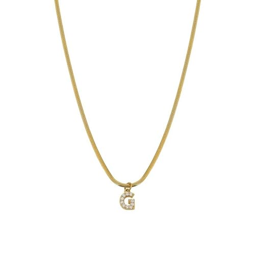 HUANGBONIG Europäische und amerikanische Damen 26 Buchstaben Schlangenknochenkette Design Diamant Anhänger Schlüsselbein Kette von HUANGBONIG