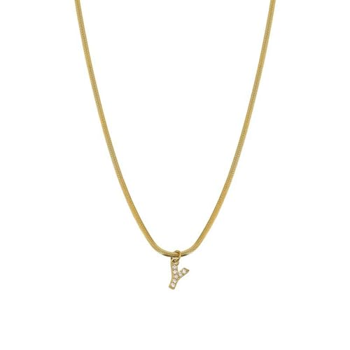 HUANGBONIG Europäische und amerikanische Damen 26 Buchstaben Schlangenknochenkette Design Diamant Anhänger Schlüsselbein Kette von HUANGBONIG