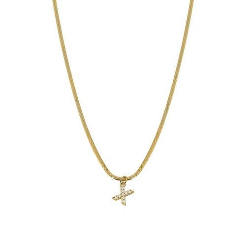 HUANGBONIG Europäische und amerikanische Damen 26 Buchstaben Schlangenknochenkette Design Diamant Anhänger Schlüsselbeinkette von HUANGBONIG