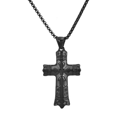 HUANGBONIG Europäische und amerikanische Persönlichkeit Herren Titan Stahl Schmuck Kreuz Hip-Hop-Trend-Anhänger von HUANGBONIG