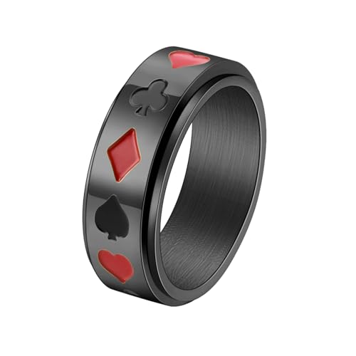 HUANGBONIG Europäische und amerikanische Spielkarten können Titanring Männer kreativen Transferring drehen., Nr. 6 HUANGBONIG Europäische und amerikanische Spielkarten können Titanring Männer kreativen Transferring drehen., Nr. 6 von HUANGBONIG