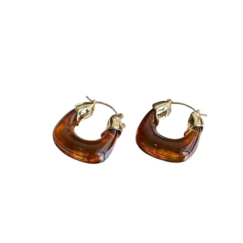 HUANGBONIG Europäische und amerikanische übertriebene bernsteinfarbene U-förmige Ohrringe Design Retro-Ohrringe., Metall HUANGBONIG Europäische und amerikanische übertriebene bernsteinfarbene U-förmige Ohrringe Design Retro-Ohrringe., Metall von HUANGBONIG