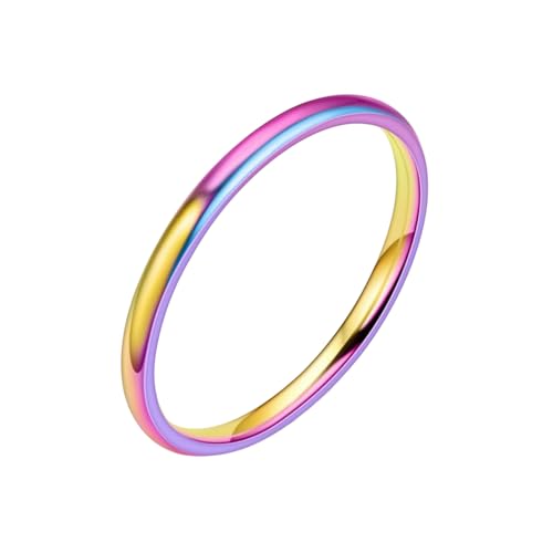 HUANGBONIG Europäischer und amerikanischer Damenring mit schlichtem Temperament, einfarbiger Edelstahlring, No.9, Metall HUANGBONIG Europäischer und amerikanischer Damenring mit schlichtem Temperament, einfarbiger Edelstahlring, No.9, Metall von HUANGBONIG