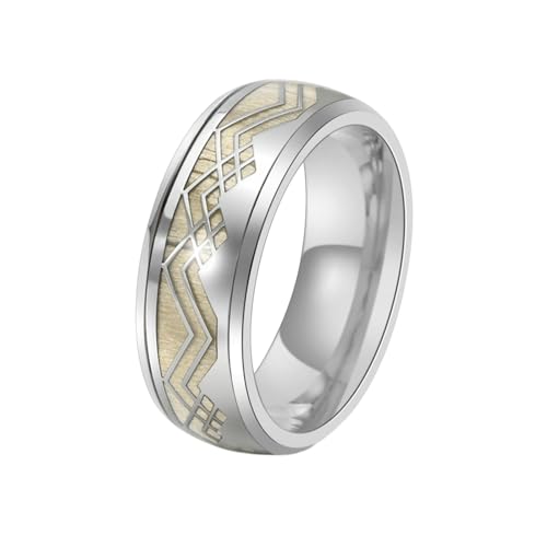 HUANGBONIG Europäischer und amerikanischer Herren-Atmosphäre, Titanstahl, exquisiter Ring, 11(th) von HUANGBONIG