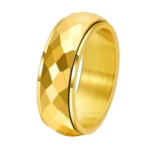 HUANGBONIG Europäischer und amerikanischer drehbarer Ring für Herren und Damen, diamantförmig, mit breitem und schmalem Gesicht, personalisierter Minderheiten-Schmuck, No. 9 HUANGBONIG Europäischer und amerikanischer drehbarer Ring für Herren und Damen, diamantförmig, mit breitem und schmalem Gesicht, personalisierter Minderheiten-Schmuck, No. 9 von HUANGBONIG