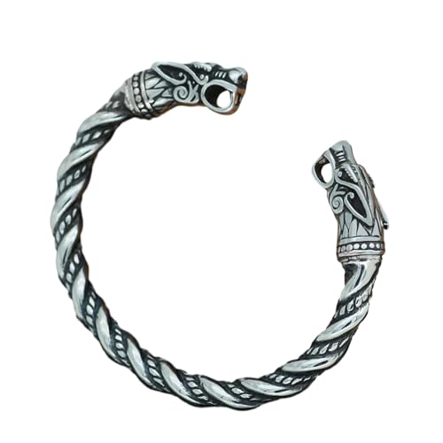 HUANGBONIG Europäisches und amerikanisches Herren-Armband, Retro-Persönlichkeit, dominierendes offenes Twist-Armband von HUANGBONIG