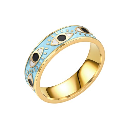 HUANGBONIG Exquisite kreative Hip-Hop-Augentropfen-Ring für Damen in Europa und den Vereinigten Staaten., 11(th) von HUANGBONIG