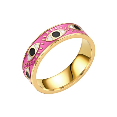 HUANGBONIG Exquisite kreative Hip-Hop-Augentropfen-Ring für Damen in Europa und den Vereinigten Staaten., No.7 von HUANGBONIG