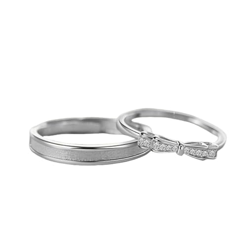 HUANGBONIG Exquisiter Damenring mit frischer Schleife, Metall von HUANGBONIG