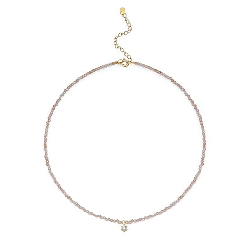 HUANGBONIG Halskette mit Champagner-Zirkonia, kreative Persönlichkeit, Schlüsselbeinkette HUANGBONIG Halskette mit Champagner-Zirkonia, kreative Persönlichkeit, Schlüsselbeinkette von HUANGBONIG