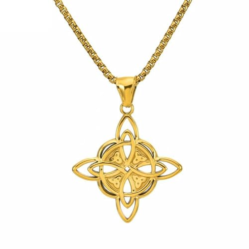 HUANGBONIG Herren-Halskette mit Anhänger aus Edelstahl im Punk-Stil von HUANGBONIG