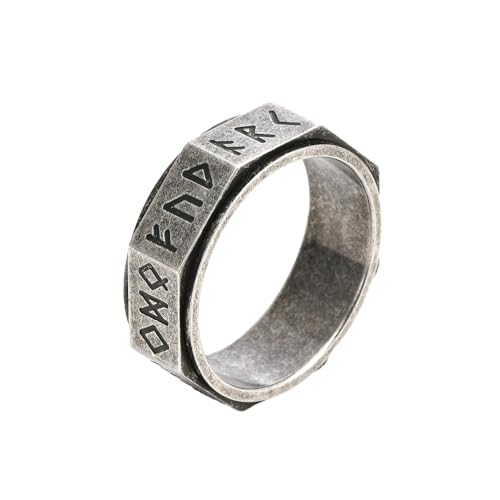 HUANGBONIG Herren-Retro-Ring, achtseitig, drehbar, Rune, kreativer Schmuck, No. 7 HUANGBONIG Herren-Retro-Ring, achtseitig, drehbar, Rune, kreativer Schmuck, No. 7 von HUANGBONIG