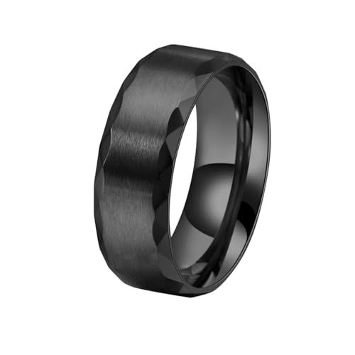 HUANGBONIG Herren Titan Stahl facettiert gebürstet Ring Europa und die Vereinigten Staaten einfache Accessoires, No. 8 HUANGBONIG Herren Titan Stahl facettiert gebürstet Ring Europa und die Vereinigten Staaten einfache Accessoires, No. 8 von HUANGBONIG